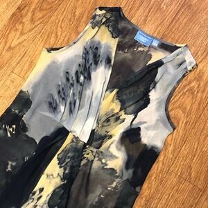 Simply Vera Vera Wang Sheer Watercolor Dress Beach Cover Up Size Medium